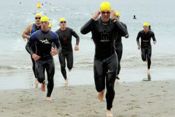 Trening pływacki w trathlonie